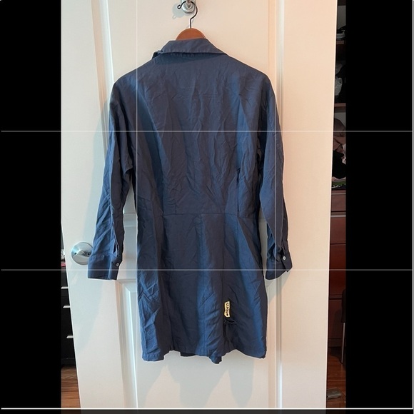 VINCE Collar Wrap Dress Size 10 - Picture 8 of 16